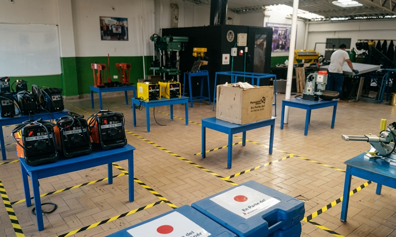 Equipos industriales de la dotación en especie del convenio JOJAC LTDA con la Fundación Gitanos de Colombia